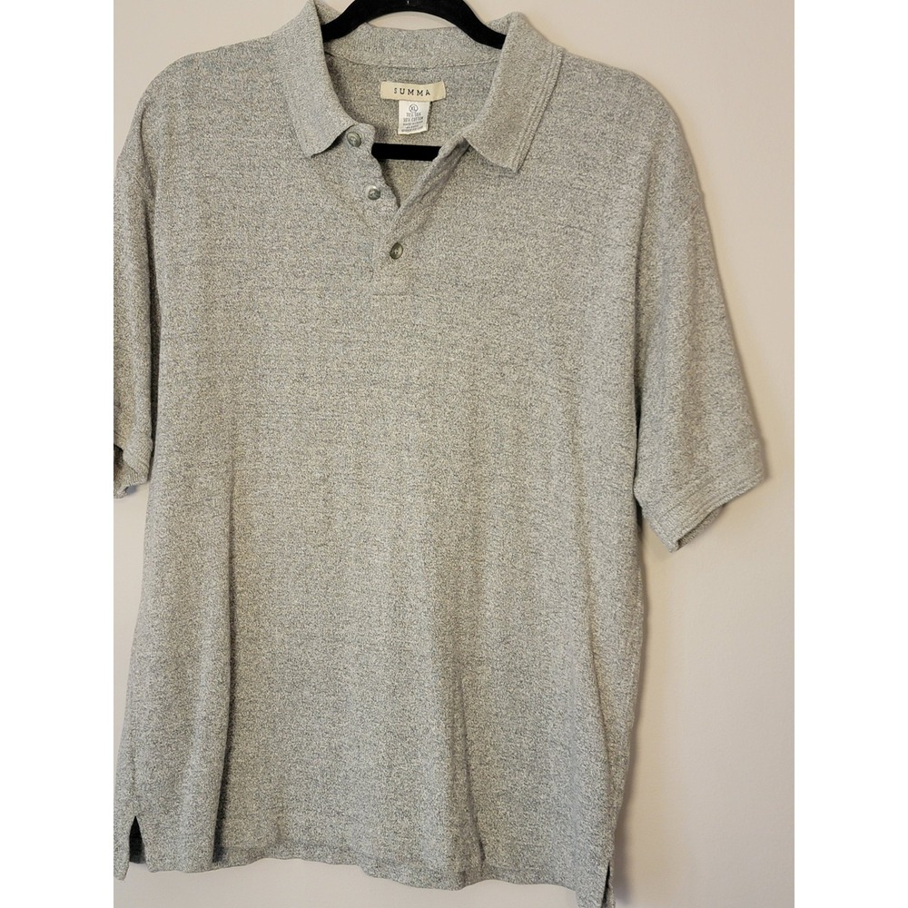 Vintage Summa Single Stitch‎ XL Men's Polo Gray